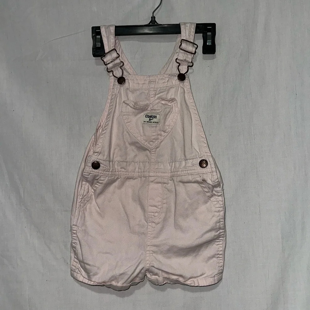 pink OshKosh short overalls size 5T